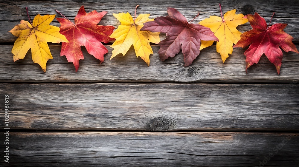 Autumn Leaves on Rustic Wood Background: Perfect for Fall Decor, Thanksgiving, and Seasonal Projects Blank Background with Copy Space for Design Projects Autumn Leaves on Rustic Wood Background: Perfect for Fall Decor, Thanksgiving, and Seasonal Projects Blank Background with Copy Space for Design Projects
