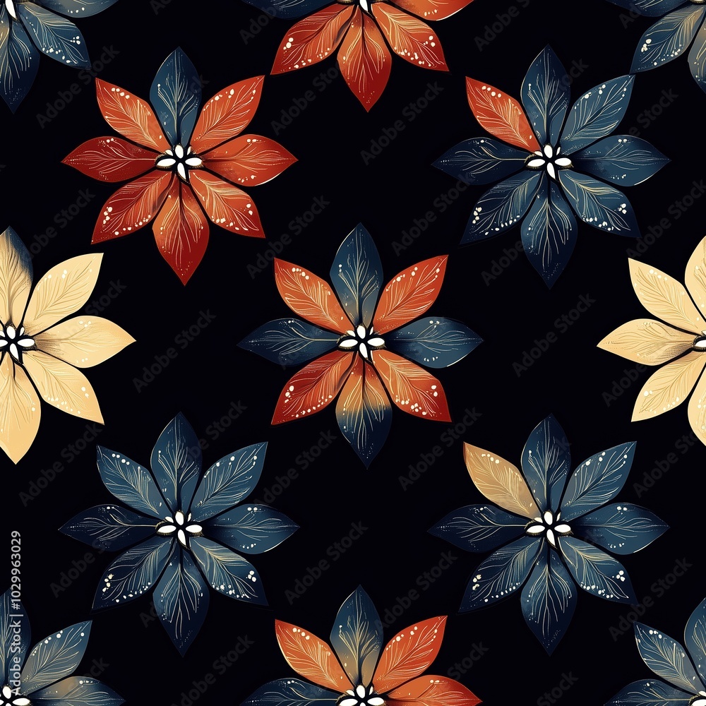 Vibrant Floral Seamless Pattern Design Vibrant Floral Seamless Pattern Design