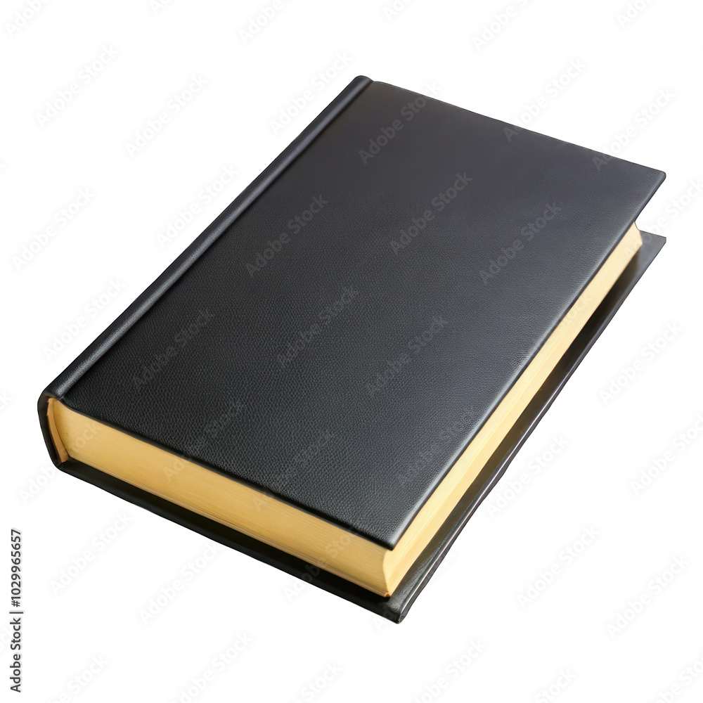 Blank black book isolated on transparent background Blank black book isolated on transparent background