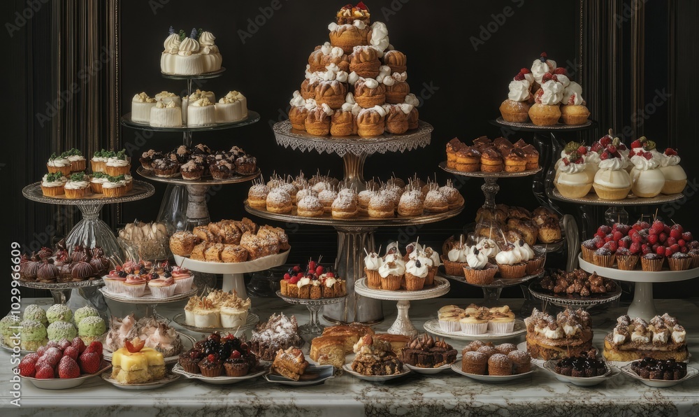sweets and pastries display sweets and pastries display
