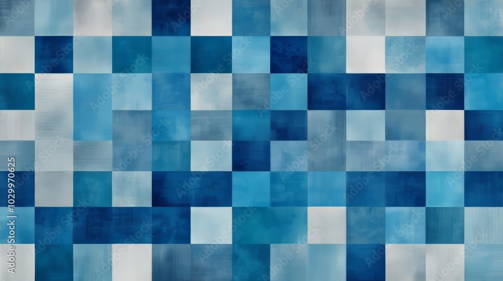 Minimalist Pixel Art Pattern in Blues and Greys, Ideal for Technology and Digital Design Concepts Generative AI Minimalist Pixel Art Pattern in Blues and Greys, Ideal for Technology and Digital Design Concepts Generative AI