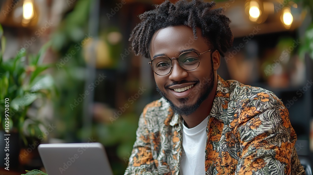 A young businessman conducts a video call with a client using a mobile phone. A young businessman conducts a video call with a client using a mobile phone.