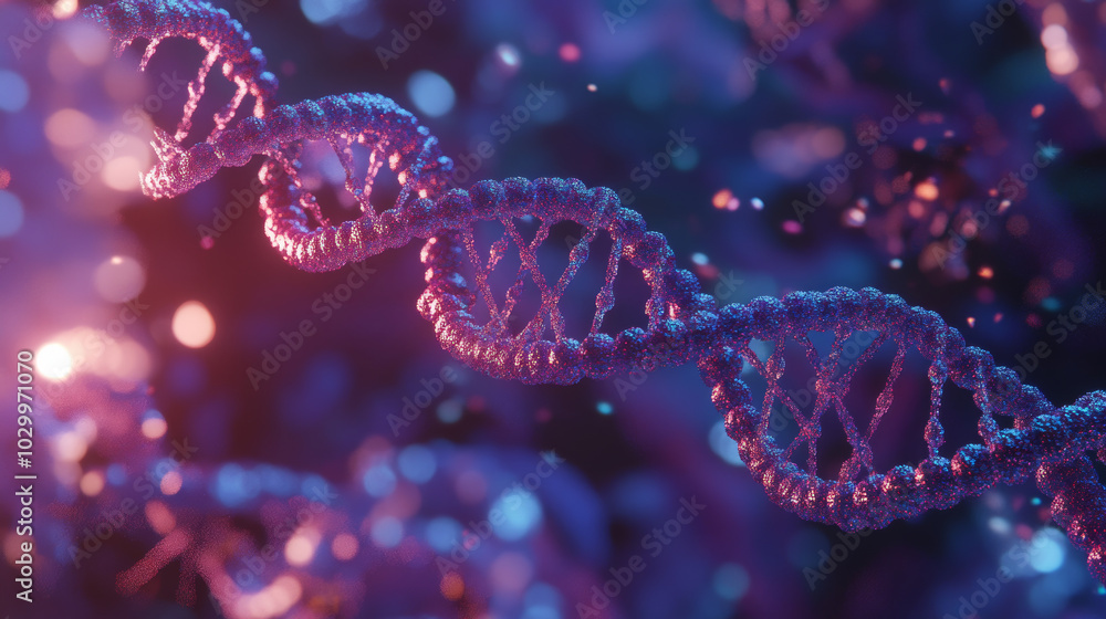 Scientists are using 3D models of DNA to develop new medicines. They're using gene therapy to fix genetic problems and CRISPR technology to create new, helpful changes in our genes.low poly wireframe. Scientists are using 3D models of DNA to develop new medicines. They're using gene therapy to fix genetic problems and CRISPR technology to create new, helpful changes in our genes.low poly wireframe.