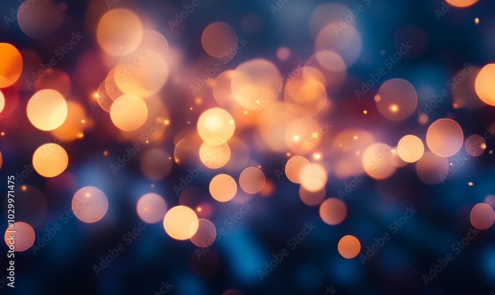 The image is a blurry, colorful background with many small, round dots