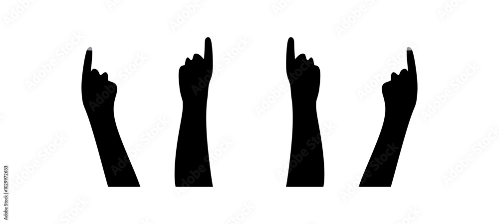 Man hand touching or pointing to something. Vector Illustration. Man hand touching or pointing to something. Vector Illustration.