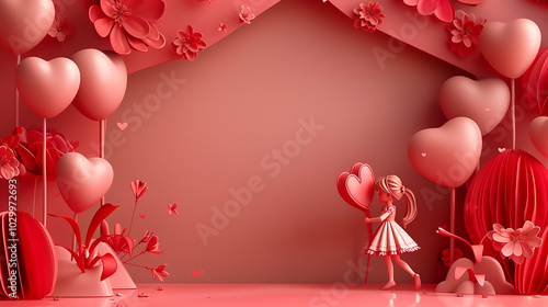 Happy Valentines Day template background
