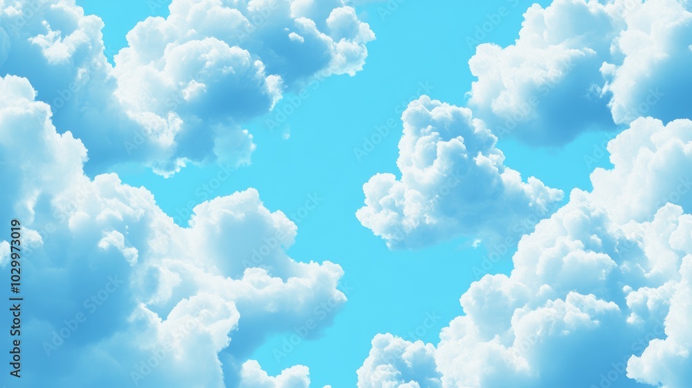 Soft Abstract Clouds in a Bright Blue Sky, Perfect for Summer or Travel Backgrounds Generative AI Soft Abstract Clouds in a Bright Blue Sky, Perfect for Summer or Travel Backgrounds Generative AI