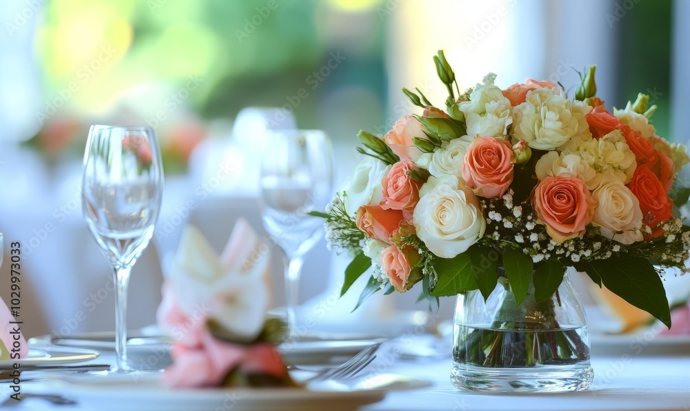 wedding table setting with flowers wedding table setting with flowers
