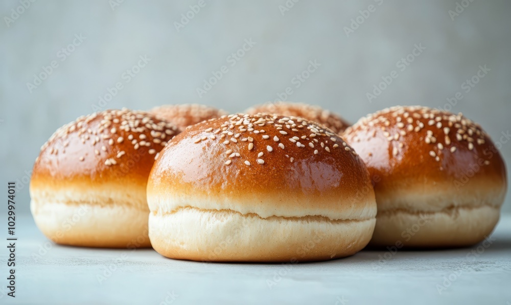 Studio shot of fresh buns Studio shot of fresh buns
