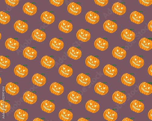 pumpkin background vector image for halloween