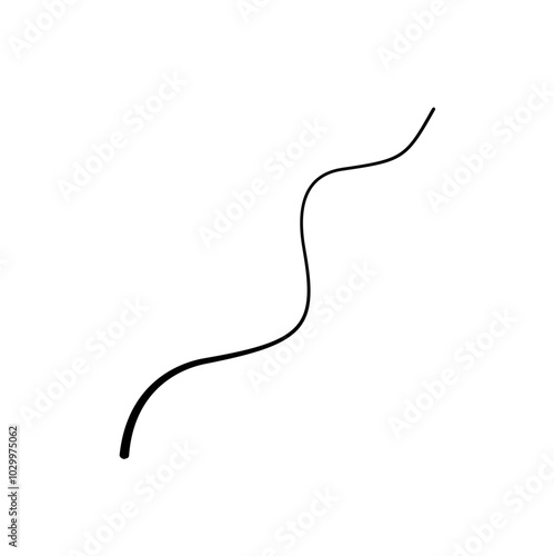 Single Hair Strand Illustration
