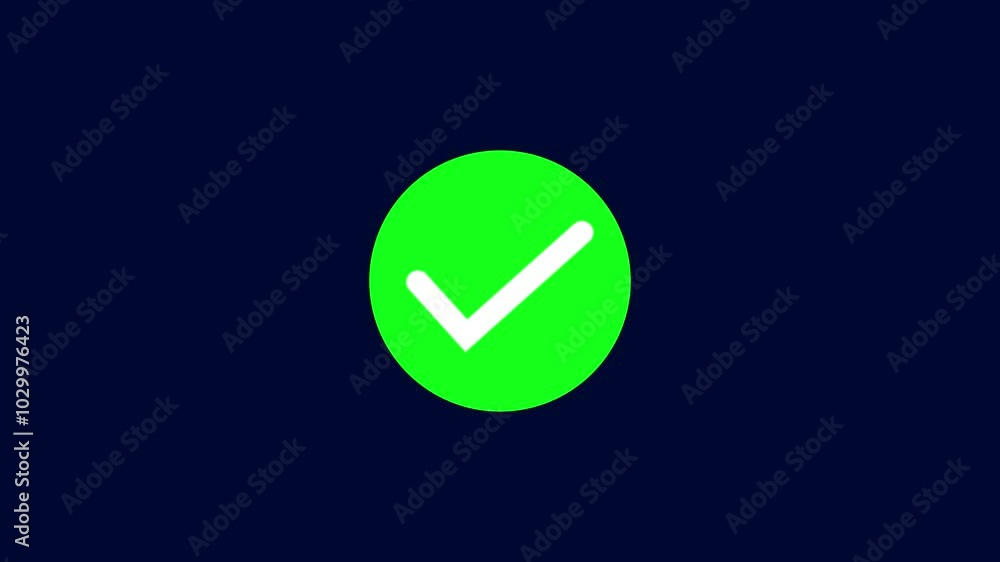 Tick Verified Check Mark Animation. Tick Verified Check Mark Animation.