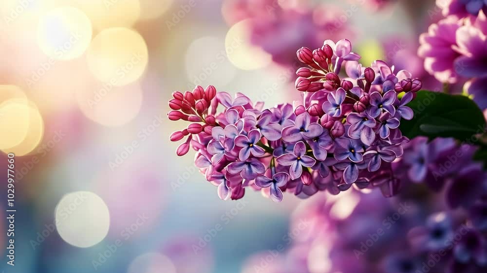 A close-up view of purple and pink lilac blossoms in bloom, with a soft, out-of-focus background A close-up view of purple and pink lilac blossoms in bloom, with a soft, out-of-focus background