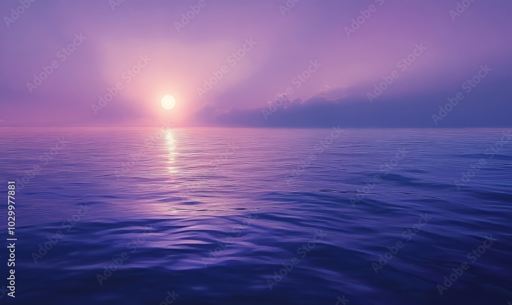 Tranquil dusk over the serene waters Tranquil dusk over the serene waters