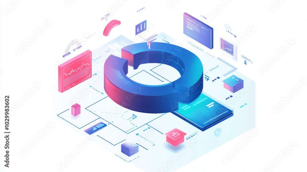 Agile projects use a flexible approach. They plan in short cycles, constantly testing and adjusting. This illustration shows this with a circle arrow and a low-poly design.low poly wireframe. Agile projects use a flexible approach. They plan in short cycles, constantly testing and adjusting. This illustration shows this with a circle arrow and a low-poly design.low poly wireframe.