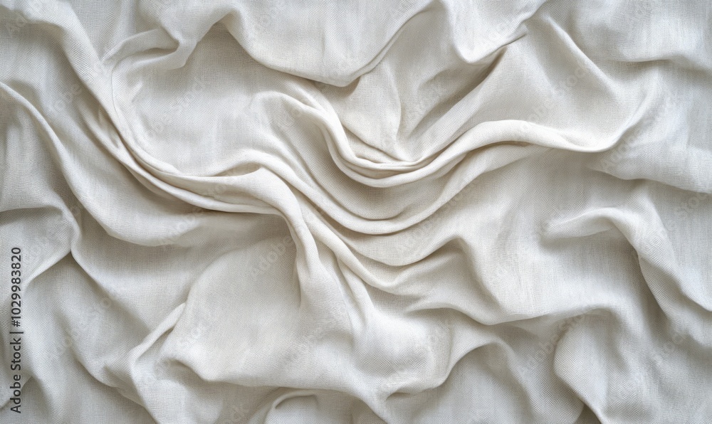 White fabric with wrinkles White fabric with wrinkles