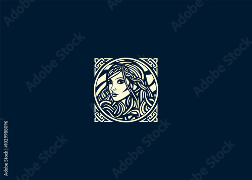 Vector illustration of Goddess Logo Design