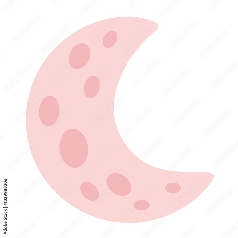 Spooky pink moon clipart. Cute Halloween night element. Vector illustration in flat style
Spooky pink moon clipart. Cute Halloween night element. Vector illustration in flat style