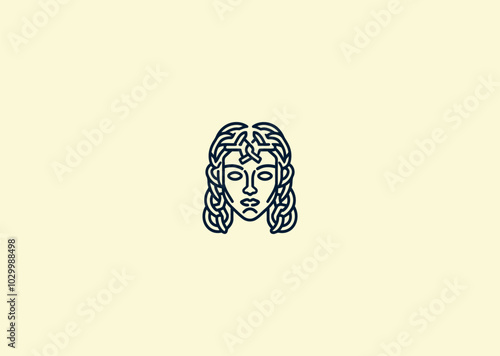 Vector illustration of Goddess Logo Design