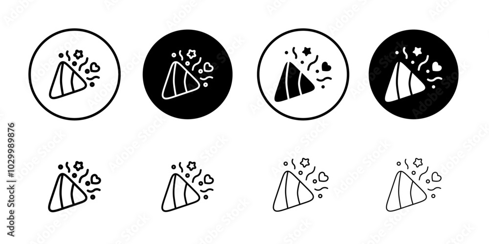 Confetti icon Outline vector for web ui Confetti icon Outline vector for web ui
