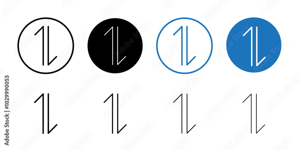 Data transfer icon Outline vector for web ui Data transfer icon Outline vector for web ui