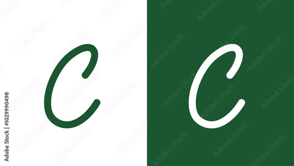 Vector Flat simple logo design of Letter C. Vector Flat simple logo design of Letter C.
