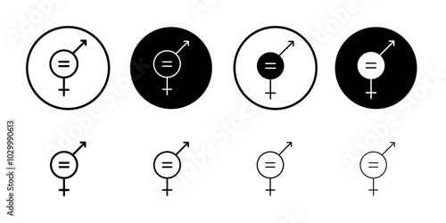 Equality icon Outline vector for web ui
