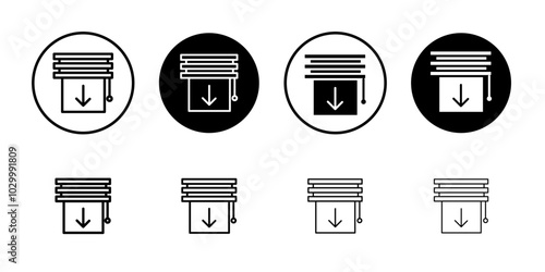 Jalousie icon Outline vector for web ui