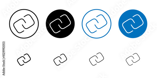Link icon Outline vector for web ui
