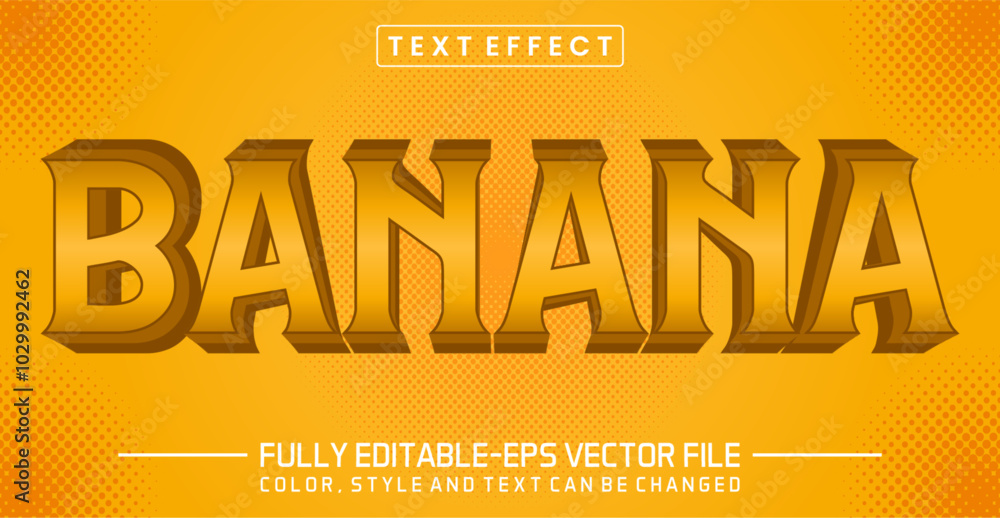 Banana font Text effect editable Banana font Text effect editable