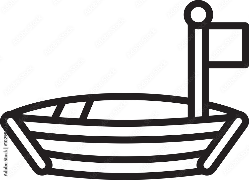 Boat with Flag Icon
Boat with Flag Icon