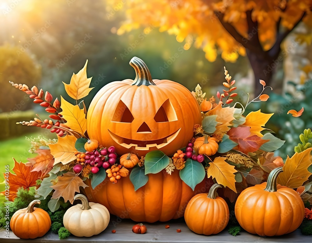 Pumpkin, autumn decoration Pumpkin, autumn decoration
