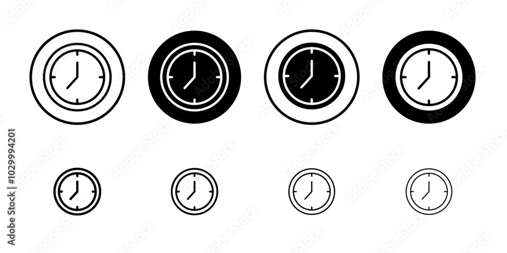 Time icon Outline vector for web ui Time icon Outline vector for web ui