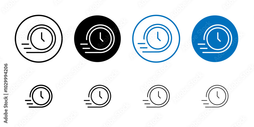 Time fast icon Outline vector for web ui Time fast icon Outline vector for web ui