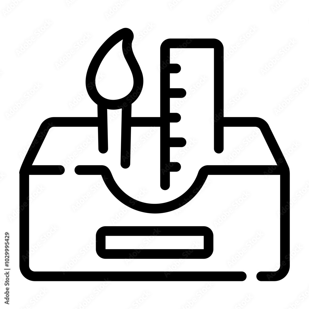 painting tools Line Icon painting tools Line Icon