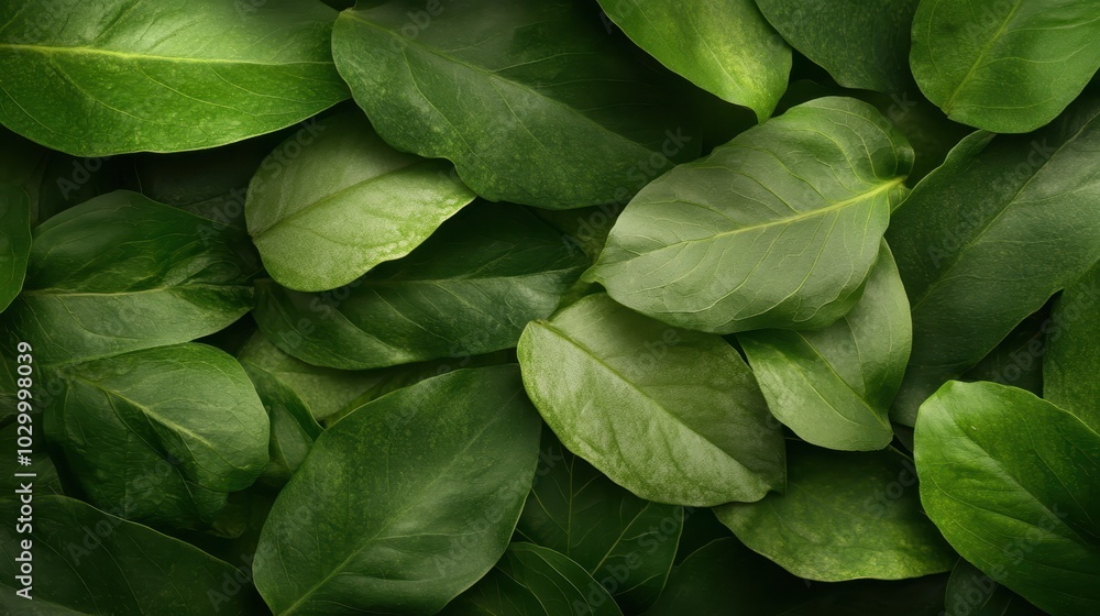 A lush arrangement of green leaves, showcasing various shades and textures, layered atop one another to create a vibrant, natural display of foliage. A lush arrangement of green leaves, showcasing various shades and textures, layered atop one another to create a vibrant, natural display of foliage.