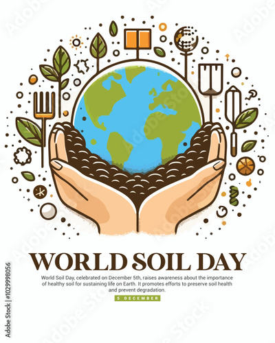 World Soil Day with soil fertility and soil restoration social media post banner template