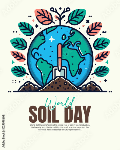 World Soil Day with soil fertility and soil restoration social media post banner template