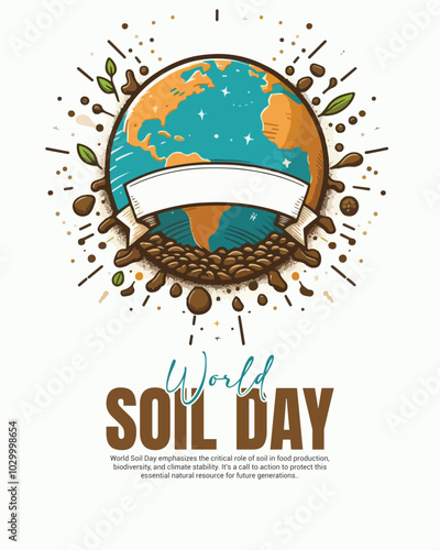 World Soil Day with soil fertility and soil restoration social media post banner template
