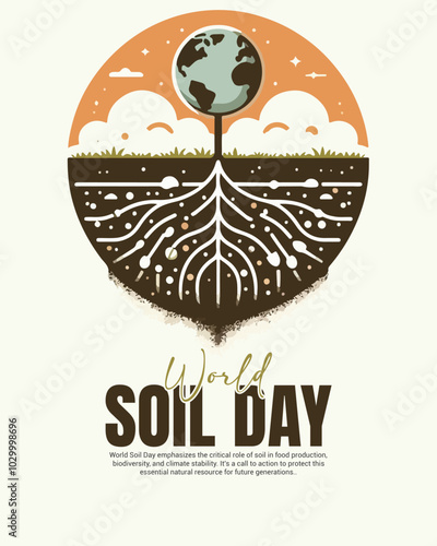 World Soil Day with soil fertility and soil restoration social media post banner template