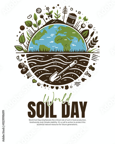 World Soil Day with soil fertility and soil restoration social media post banner template