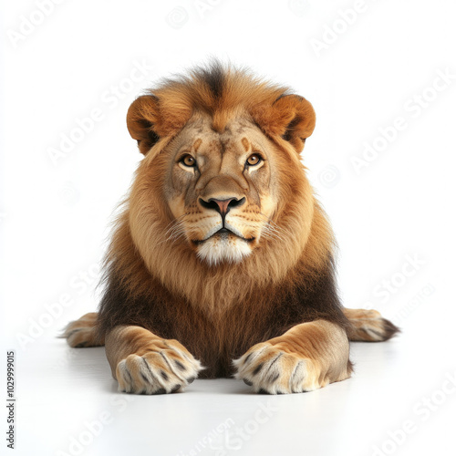 Male Lion Isolated
