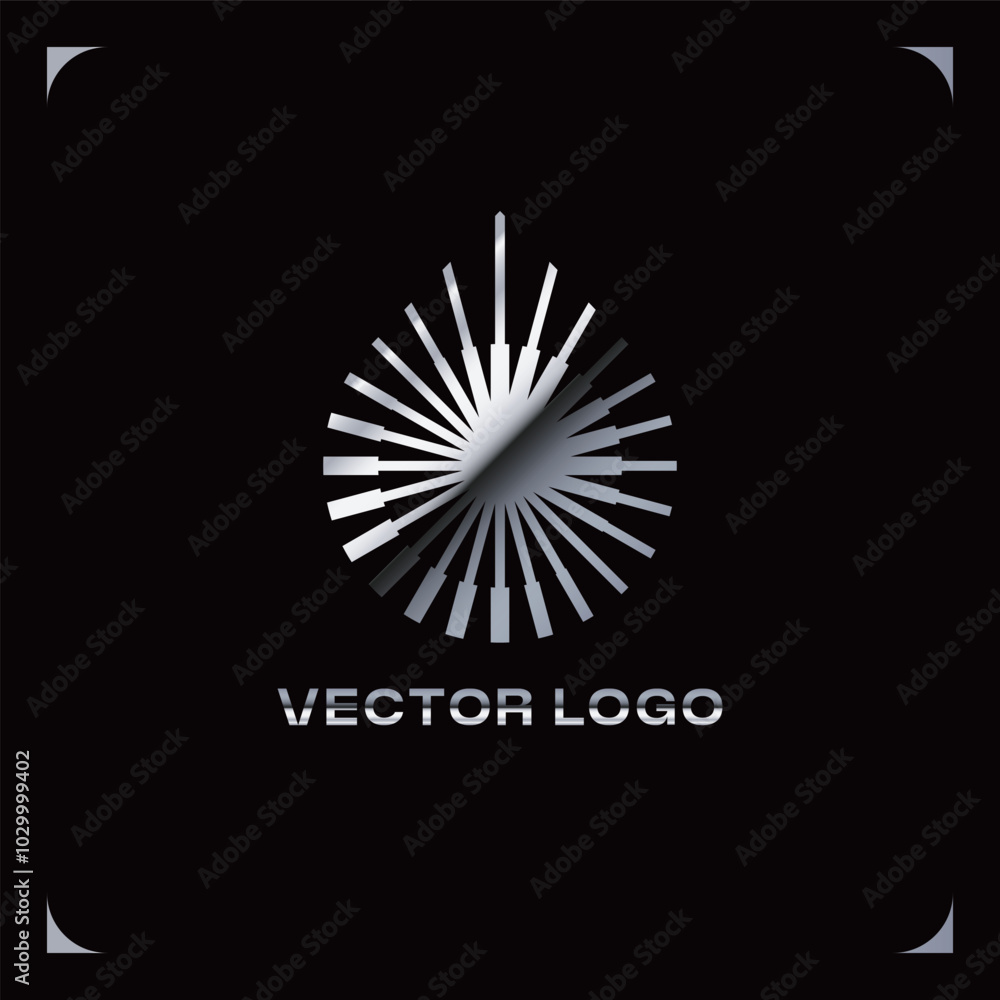 MODERN GEOMETRIC METALLIC GRAPHIC LOGO MODERN GEOMETRIC METALLIC GRAPHIC LOGO