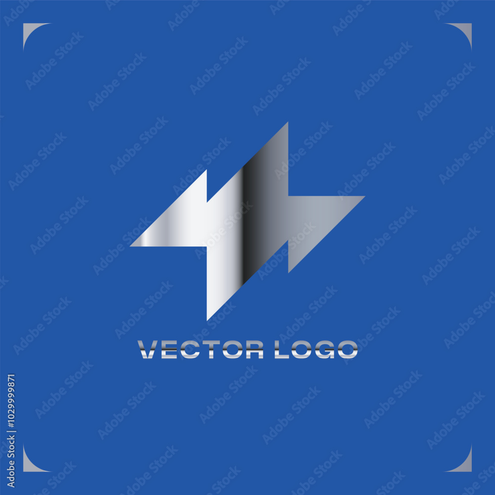 Obraz premium MODERN GEOMETRIC METALLIC GRAPHIC LOGO 