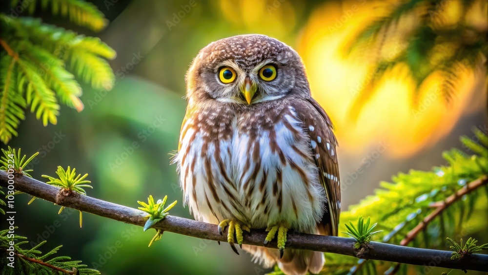 A captivating portrait of a Northern Pygmy Owl in British Columbia, highlighting the stunning wildlife photography that reveals the owl's charm and natural beauty. A captivating portrait of a Northern Pygmy Owl in British Columbia, highlighting the stunning wildlife photography that reveals the owl's charm and natural beauty.