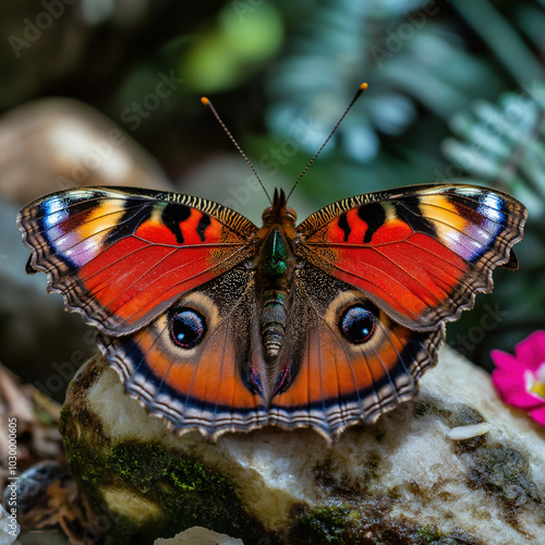 Peacock Butterfly Isolated