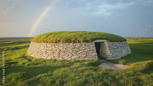 Rolling Green Hills With An...