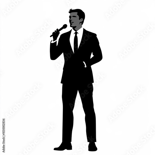 Speach Silhouette, Illustra...