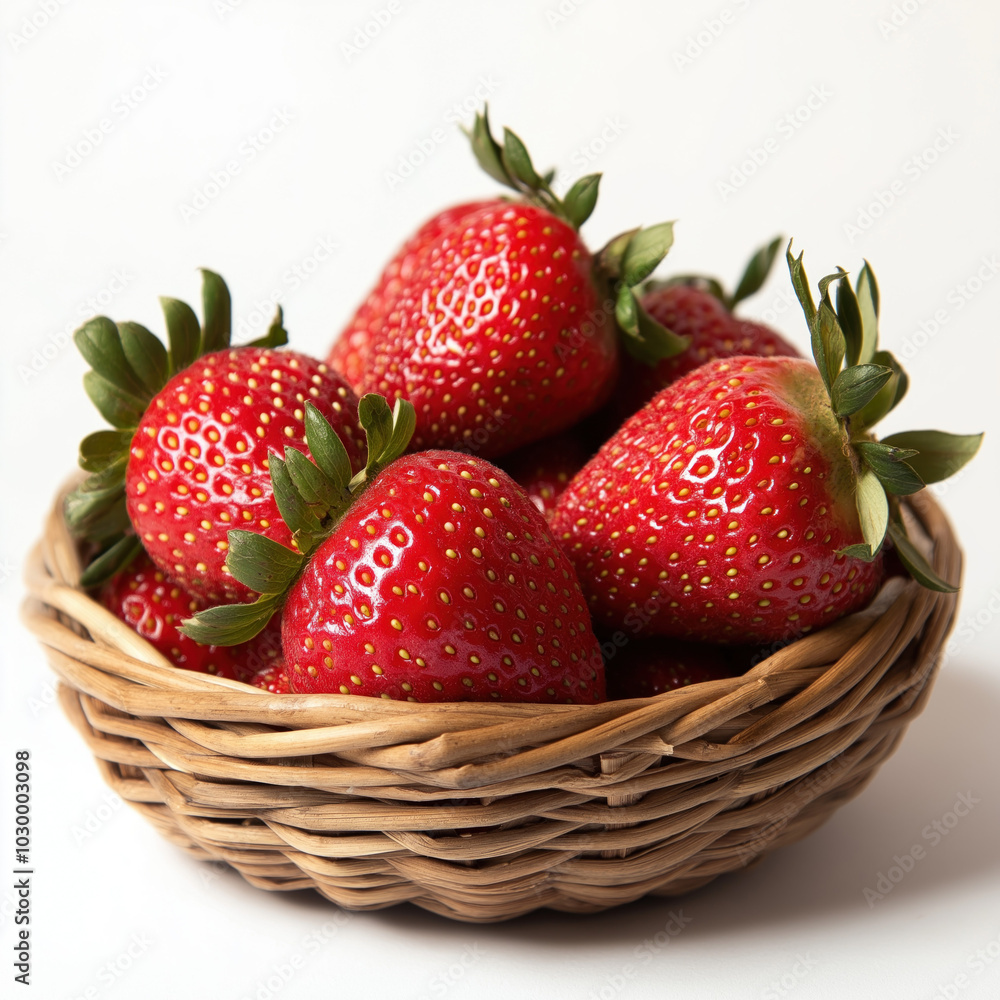 Strawberry Basket Isolated Strawberry Basket Isolated