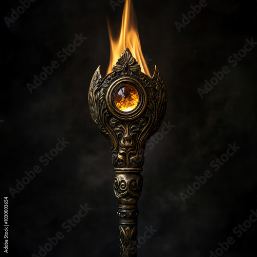 Torch Flame Isolated